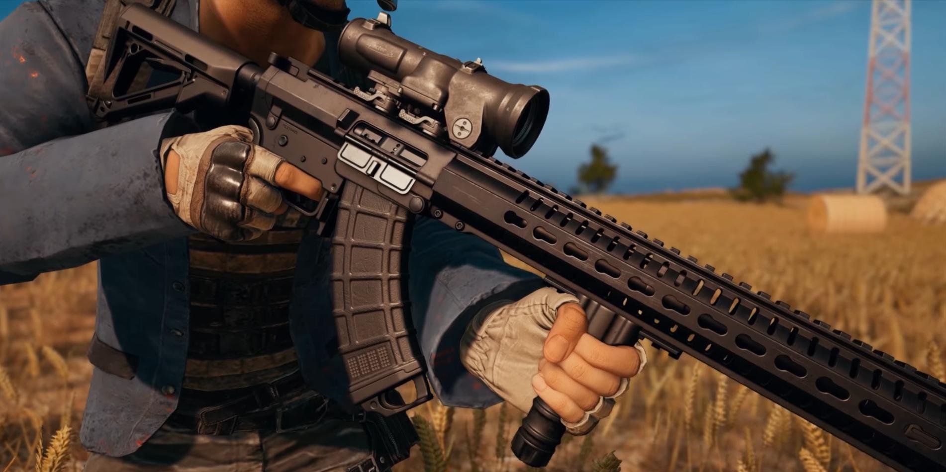 PUBG new update 21 mk47 laser sight training